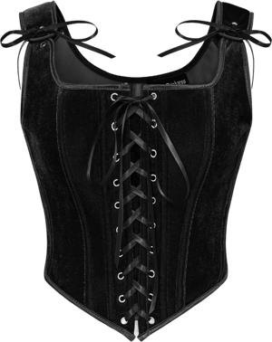 Scarlet Darkness Women's Renaissance Velvet Lace Up Overbust Corset Top