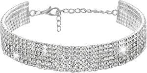 Women's Rhinestone Crystal Choker Necklace Set