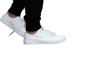 Fear0 Unisex True to Size All White Casual Canvas Sneakers Shoes