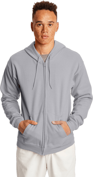 Hanes Men's P180 EcoSmart Full-Zip Hooded Sweatshirt