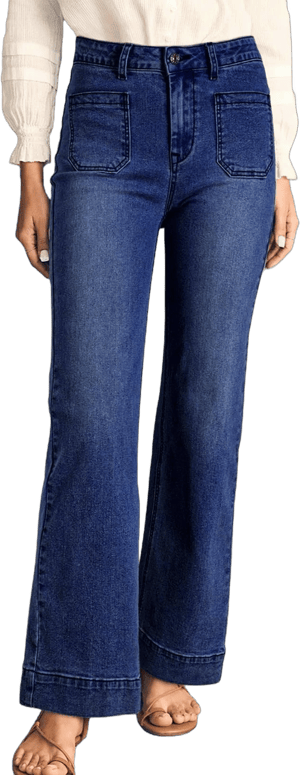 Women's High-Waisted Stretchy Wide Leg Jeans