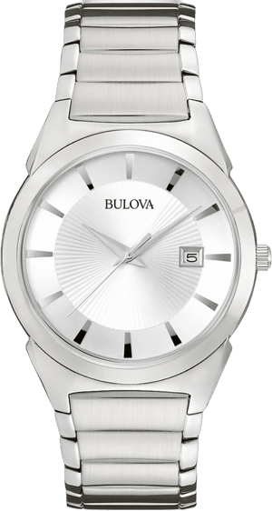 Bulova Men's Silver Dial Stainless Steel Watch 96B015