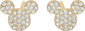 Crislu Mickey Mouse Icon Stud Earrings