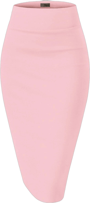 Hybrid & company Women's H&c Premium Nylon Ponte Stretch Office Pencil Skirt High Waist Made in The USA Below Knee