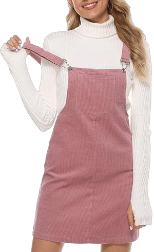 Women's Corduroy Bib Dress