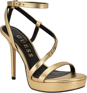 Guess Women's Lucier Strappy Platform Heel Open Toe Dress Sandals