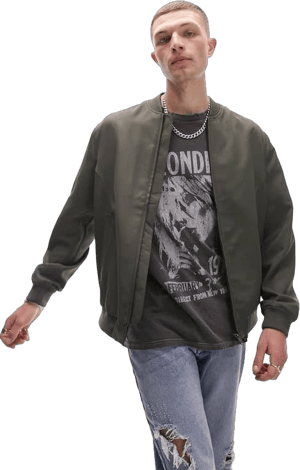 Topman Men's Lightweight Bomber Jacket