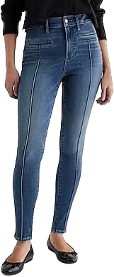 Express Women's High Waisted Front Seam Skinny Jeans