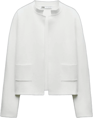 Zara Women's Basic Knit Open Blazer