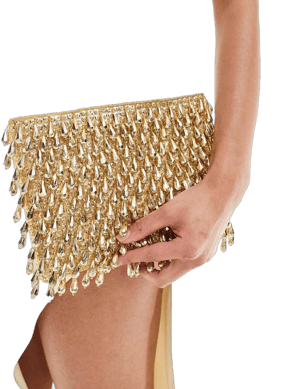 ASOS Beaded Zip Top Clutch Bag