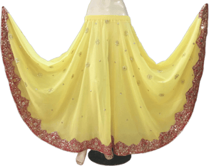 Embroidered Chimki Work Skirt