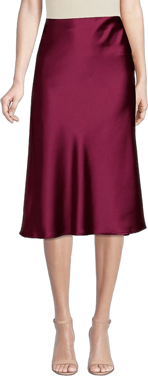 Renee C. Women's Satin Midi Skirt