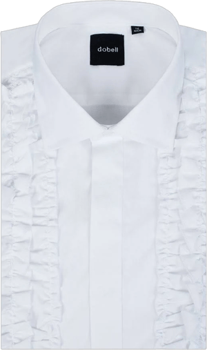 Dobell Ruffle Front Tuxedo Shirt