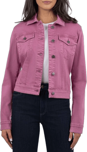KUT from the Kloth Julia Crop Denim Trucker Jacket