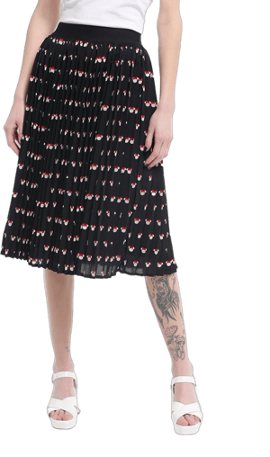 Disney Minnie Mouse Pleated Midi Skirt
