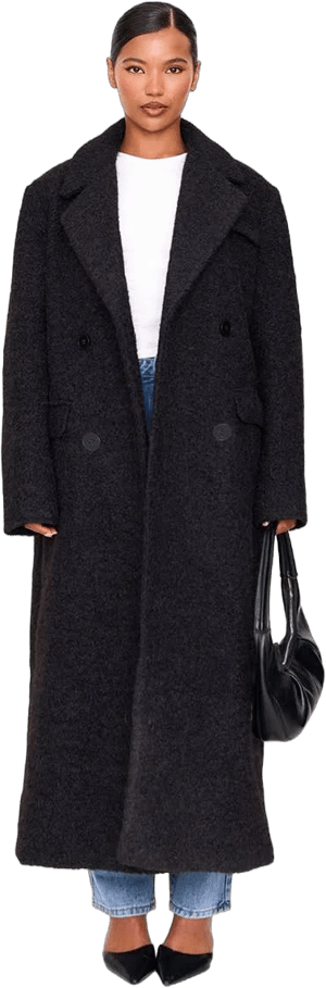 Wool Double Breasted Maxi Coat