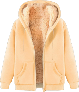 Fleece Sherpa Lined Fluffy Hoodie