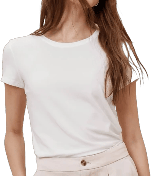 Women's Timeless Crew-Neck T-Shirt White Regular Size XXS