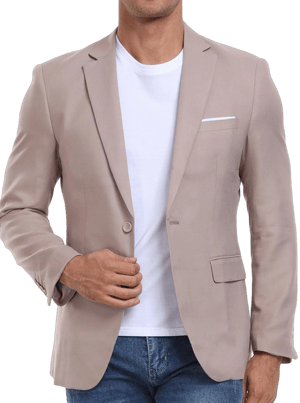 Wehilion Mens Casual Blazer Jacket Business Sports Coat Deep Grey Blazer Mens Sport Jacket One Button