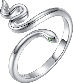 925 Sterling Silver Adjustable Snake Ring