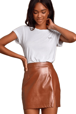 Lulus Exclusive Vegan Leather Mini Skirt