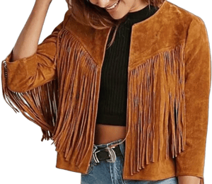 Vintage Fringe Suede Leather Jacket