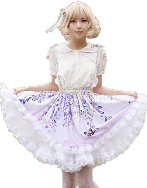 milanoo.com Sweet Lolita SK Floral Print