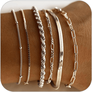 14K Gold Waterproof Cuban Link Chain Bracelet
