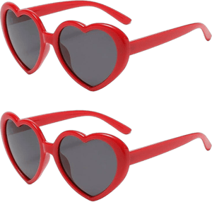 FADXIN Oversized Heart Shaped Vintage Sunglasses