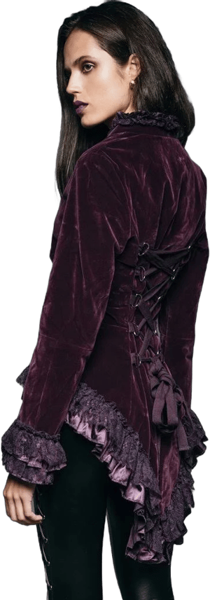 Victorian Steampunk Velvet Tail Jacket