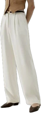 LILYSILK Women Timeless Pleated Wide-leg Dense Silk Trousers