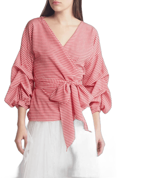 Nikki Lund Anna Tie Waist Wrap Top