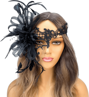 Feather Lace Masquerade Mask