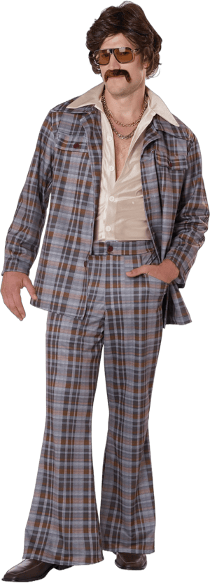 70's Plaid Stallion Leisure Suit