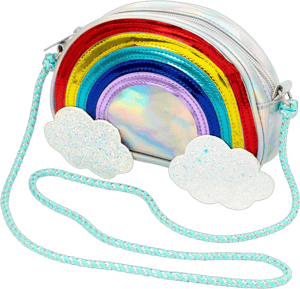 Claire's Club Holographic Rainbow Clouds Crossbody Bag