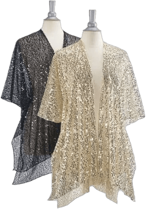 Expressions Women's Sequined Shawl