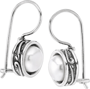 Silpada Modern Fairytale Sterling Silver Freshwater Pearl Drop Earrings