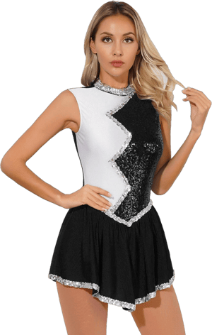 Glitter Sequins Cheerleading Uniform