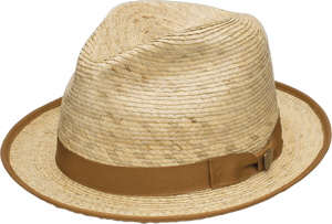 Mateo Palm Straw Fedora by Dobbs