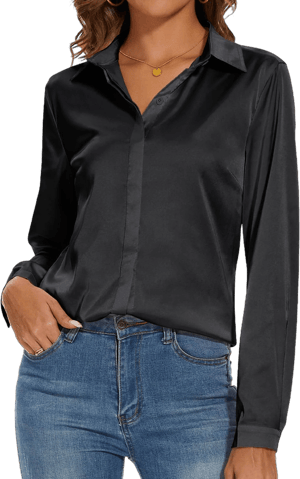 Women's Silk Long Sleeve Blouse
