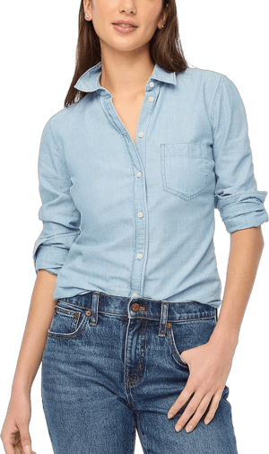 J.Crew Women's Signature Fit Chambray Shirt