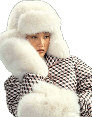 Cynthia Rowley Snow Bunny Trapper Hat