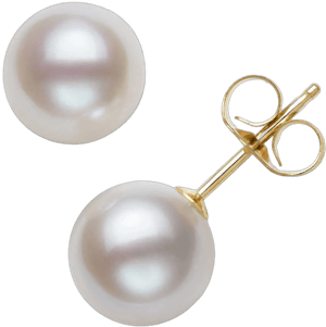 Belle de Mer 14K Yellow Gold Cultured Freshwater Pearl Stud Earrings