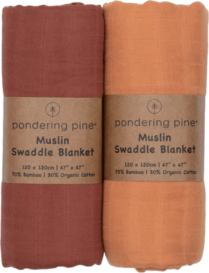 Pondering Pine Organic Muslin Swaddle Blanket