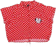 Disney Her Universe Minnie Mouse Polka Rita Tie Blouse Women's Plus Size 5 Red