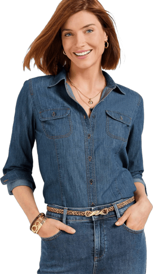 Women's Talbots Western Denim Shirt