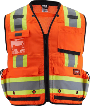 Milwaukee Class 2 Surveyor's High Visibility Safety Vest 48-73