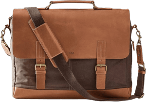 Beckett Waxed Canvas Leather Messenger Briefcase