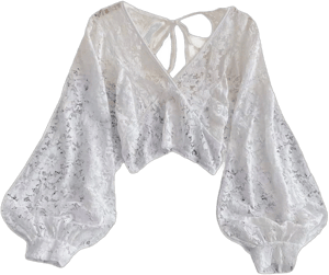 Cottagecore Lace Long Sleeve Blouse