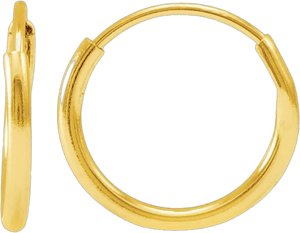 14K Yellow Gold Hoop Earrings